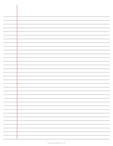 Double Margin College Ruled Lined Paper - Small Border