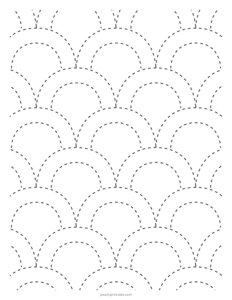 Sashiko Fish Scale Pattern
