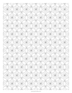 Sashiko Hemp Leaf Pattern