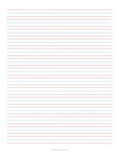 1/2 Handwriting Paper