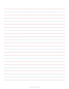 3/4 Handwriting Paper