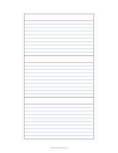 3x5 Lined Index Cards (Connected)
