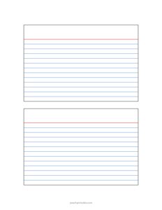 4x6 Lined Index Cards