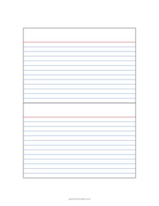 4x6 Lined Index Cards (Connected)