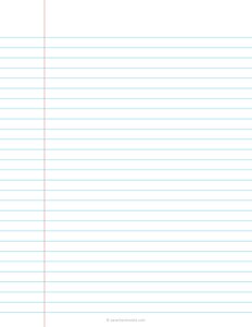 Law Ruled Paper - 1.5 Side Margin