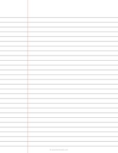 Law Ruled Paper Black - 2 Side Margin