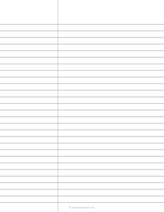 Law Ruled Paper Black - 3 Side Margin