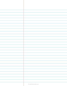 Law Ruled Paper - 3 Side Margin