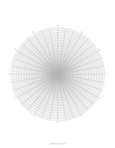 Polar Graph Paper - 1 Degree