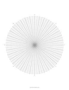 Polar Graph Paper - 5 Degrees