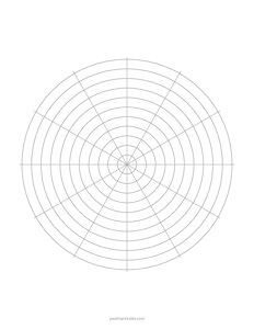 Minimalist Blank Polar Graph Paper