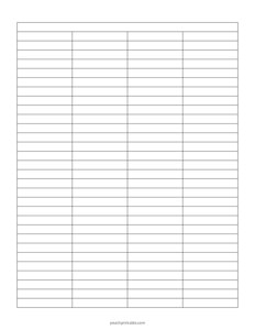 Lined Notes - 4 Columns