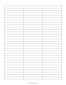 Lined Notes - 3 Columns