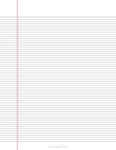 4 mm Lined Paper - Side Margin
