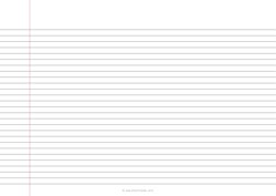 1/4 Narrow Ruled Lined Paper (A4)