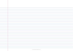 1/4 Narrow Ruled Lined Paper (A4) - Blue