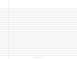 1/4 Narrow Ruled Lined Paper