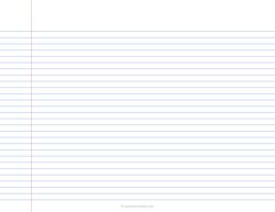 1/4 Narrow Ruled Lined Paper - Blue