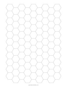 1/2 Hexagonal Graph Paper