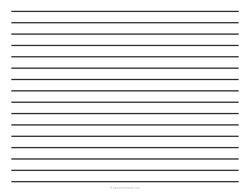 1/2 Low Vision Dark Lined Paper