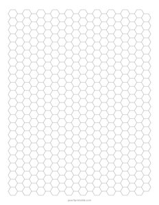 1/4 Hexagonal Graph Paper
