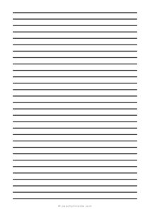 1/4 Low Vision Dark Lined Paper (A5)