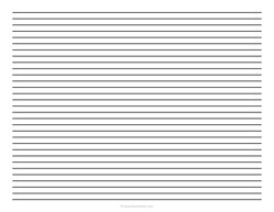 1/4 Low Vision Dark Lined Paper