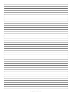 1/4 Low Vision Dark Lined Paper