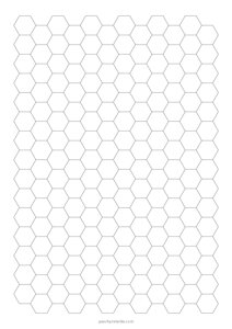 1 cm Hexagonal Graph Paper (A4)