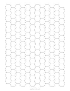 1 cm Hexagonal Graph Paper