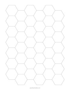 3/4 Hexagonal Graph Paper