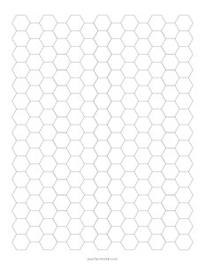 3/8 Hexagonal Graph Paper