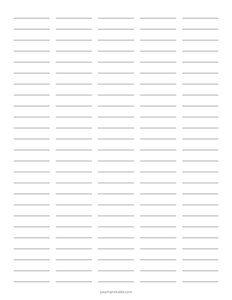 5 Columns Lined Template