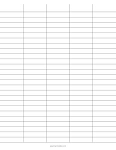5 Columns Lined - Header Space