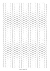 5 mm Hexagonal Graph Paper (A4)