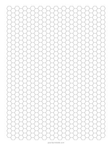 5 mm Hexagonal Graph Paper