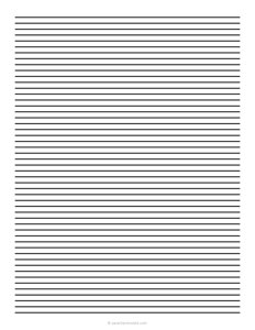 5 mm Low Vision Dark Lined Paper
