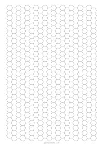 6 mm Hexagonal Graph Paper (A4)