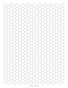 6 mm Hexagonal Graph Paper
