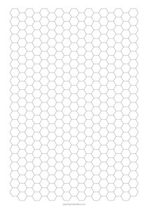 7 mm Hexagonal Graph Paper (A4)