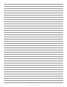 7 mm Low Vision Dark Lined Paper