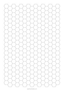 8 mm Hexagonal Graph Paper (A4)