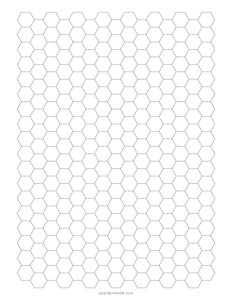 8 mm Hexagonal Graph Paper