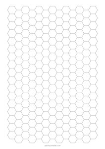 9 mm Hexagonal Graph Paper (A4)