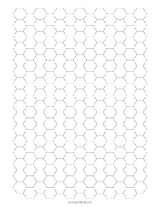 9 mm Hexagonal Graph Paper