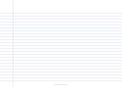 7.1 mm College Ruled Lined Paper (A4) - Blue