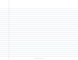 7.1 mm College Ruled Lined Paper - Blue