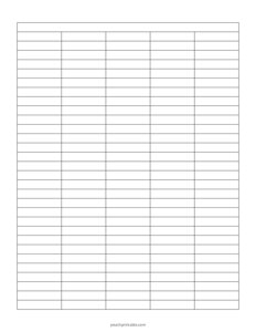 Lined Notes - 5 Columns