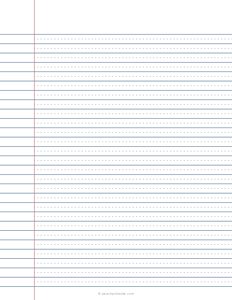 8.7 mm Wide Ruled Lined Paper - Center Line
