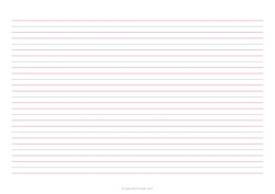 1/2 Handwriting Paper (A4) - Red Blue